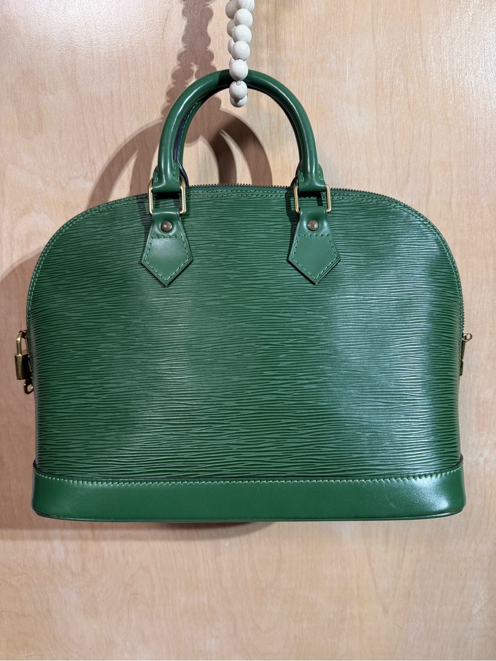Louis Vuitton Alma PM Epi Leather Satchel in Green